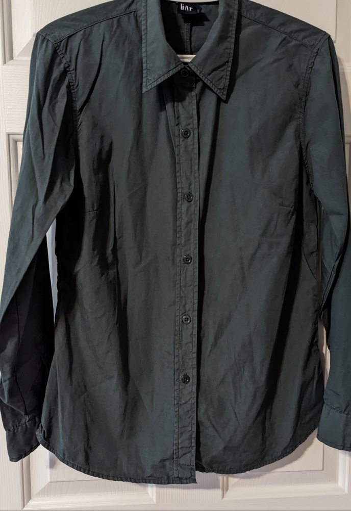 GAP Dark Green Button-Up Blouse